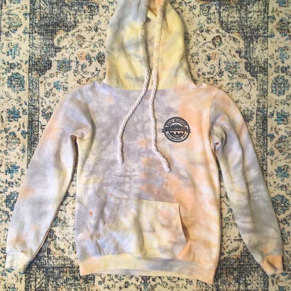Pastel tie dye Colorado hoodie